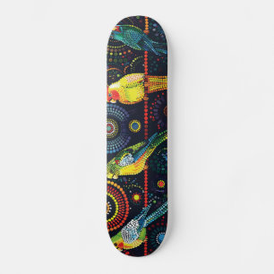 Skateboard 4 Cockatiels - Style Autochtone - Planche à skateb