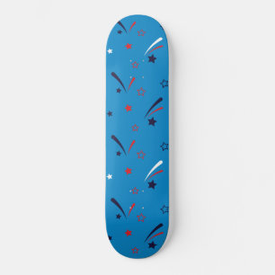 Skateboard 4 juillet Étoiles et Motif Fireworks