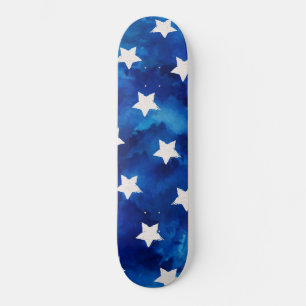 Skateboard 4th of July Stars Tie Dye Pattern Party