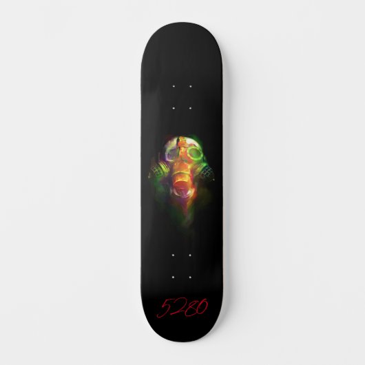 Skateboard 5280 crâne et masque à gaz (Recto)