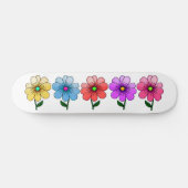 Skateboard 5 Fleurs de couleur (Horz)