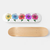 Skateboard 5 Fleurs de couleur (Horz)