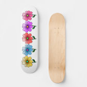 Skateboard 5 Fleurs de couleur (Recto)