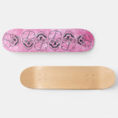 Skateboard 6 tablette de carton crâne rose (Horz)
