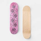 Skateboard 6 tablette de carton crâne rose (Recto)