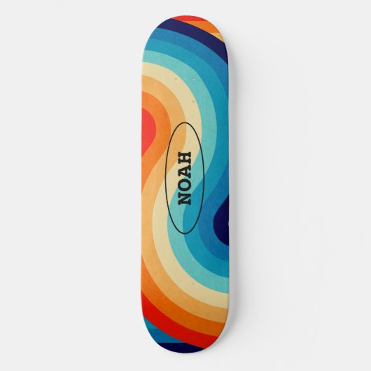 Skateboard 70s Double Wave (Recto)