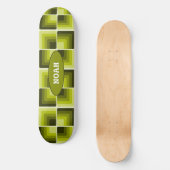 Skateboard 70s Rainbow Squares Monochrome Green (Recto)
