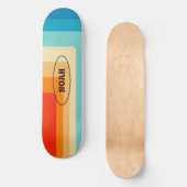 Skateboard 70s Square Rainbow (Recto)