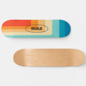 Skateboard 70s Square Rainbow (Horz)