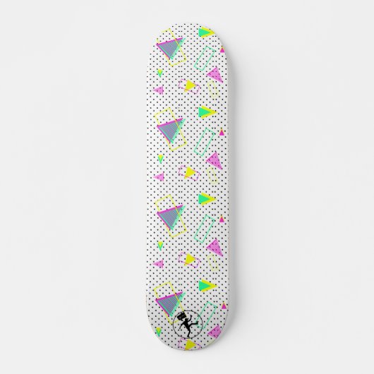 Skateboard 80s Graphic Géométrique Design Retro Vintage Polka (Devant)