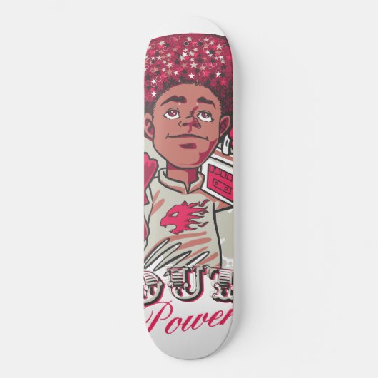 Skateboard 8 1/2" – YOUTH Power Afro & Boombox  (Voorkant)