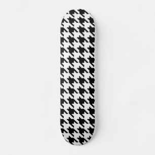 Skateboard 8 Bit Pixel Houndstooth Check Pattern