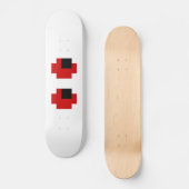 Skateboard 8 bits Éffrayants yeux rouges (Recto)