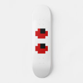 Skateboard 8 bits Éffrayants yeux rouges (Recto)