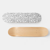 Skateboard 90's Noir & Blanc Retro Shapes Motif (Horz)