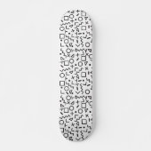 Skateboard 90's Noir & Blanc Retro Shapes Motif (Devant)
