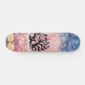 Skateboard 9 Tail Fox Asiatique Rose Cherry Blossom Skateboar (Horz)