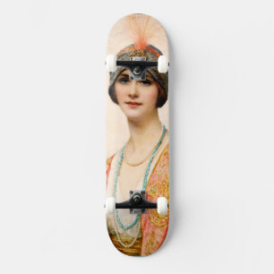 Skateboard A Beauty In Eastern Costume by William Wontner