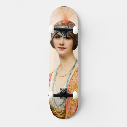Skateboard A Beauty In Eastern Costume by William Wontner (Recto)
