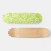 Skateboard à damiers Amour en Lime Vert et Blanc (Horz)