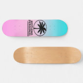 Skateboard à dégradé bleu et rose (Horz)