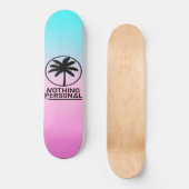 Skateboard à dégradé bleu et rose (Recto)