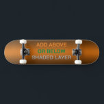 Skateboard A ou B Zone ombragée<br><div class="desc">L'orange arrière-plan est la couleur de sélection,  de sorte que peut utiliser le sélecteur de couleur. Peut ajouter au-dessus ou au-dessous de la zone ombragée foncée le long des côtés. Les trois calques de texte sont supprimés.</div>