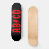 Skateboard ABCD rock musique drôle symbole faux acdc blague é (Recto)