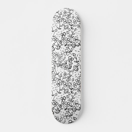 Skateboard Abeilles dans le jardin (Devant)