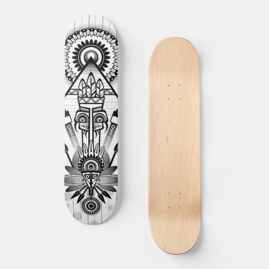 Skateboard Abstract Ancient Native Indian Tribal (Recto)