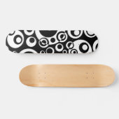 Skateboard Abstract Bubbles 04 - B/W - Retro (Horz)