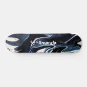 Skateboard Abstract elegant fluide marble liquide (Horz)