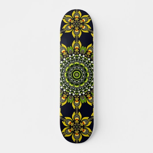 Skateboard Abstract Geometric Mandala Art Design (Devant)