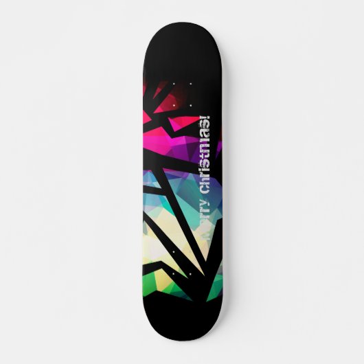 Skateboard Abstract modern polygonal graffiti geometrical (Devant)