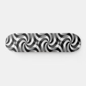Skateboard Abstract Pattern ART - swirls black & white small (Horz)