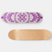 Skateboard Abstract Purple Orchid Flower Design Pattern Art (Horz)