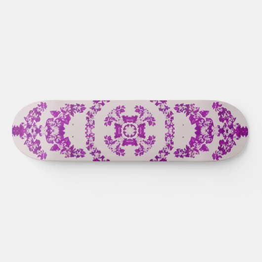 Skateboard Abstract Purple Orchid Flower Design Pattern Art (Horz)