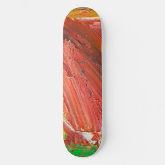 Skateboard Abstract Vertical Gesture in Red