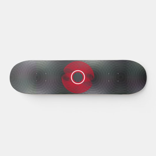 Skateboard, Abstract Zwart en Rood Skateboard (Horizontaal)