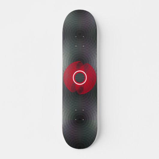 Skateboard, Abstract Zwart en Rood Skateboard (Voorkant)