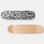 Skateboard Abstrait 041211v1 - Blanc sur Noir (Horz)