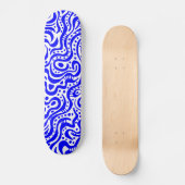Skateboard Abstrait 041211v1 - Bleu sur blanc (Recto)