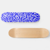 Skateboard Abstrait 041211v2 - Bleu sur blanc (Horz)