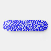 Skateboard Abstrait 041211v2 - Bleu sur blanc (Horz)