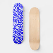 Skateboard Abstrait 041211v2 - Bleu sur blanc (Recto)
