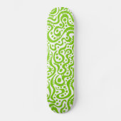 Skateboard Abstrait 041211v3 - Martian Green en blanc (Recto)