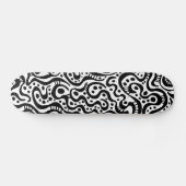 Skateboard Abstrait 041211v3 - Noir sur blanc (Horz)