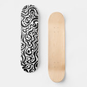 Skateboard Abstrait 041211v3 - Noir sur blanc (Recto)