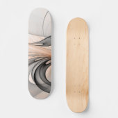 Skateboard Abstrait Anthracite Grey Sienna Art moderne fracta (Recto)