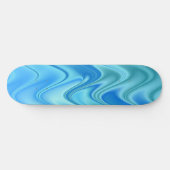 Skateboard Abstrait bleu ondulé (Horz)